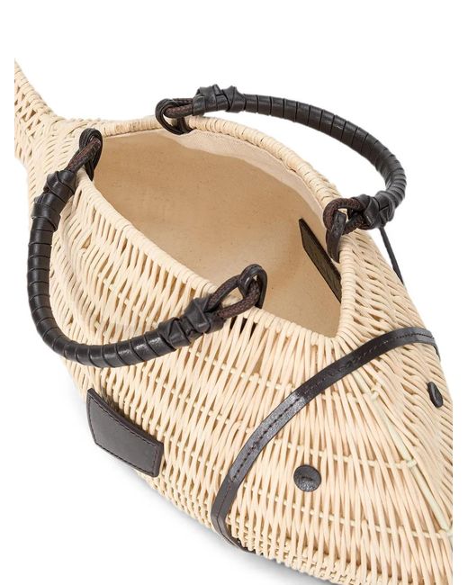 Staud Natural Cleo Fish-Shape Tote Bag