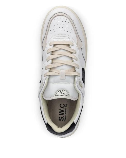 Stepney Workers Club Pro-Cup Sneakers Met Leren Vlak in het White voor heren