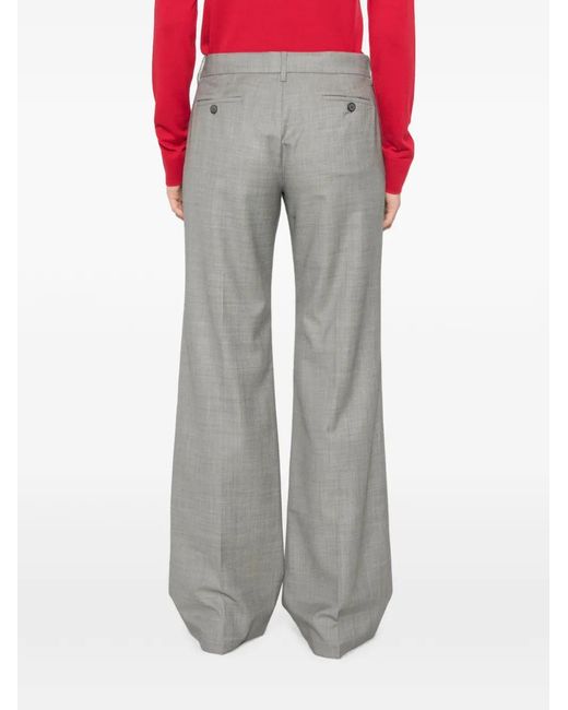 Magda Butrym Gray Straight-Leg Tailored Trousers