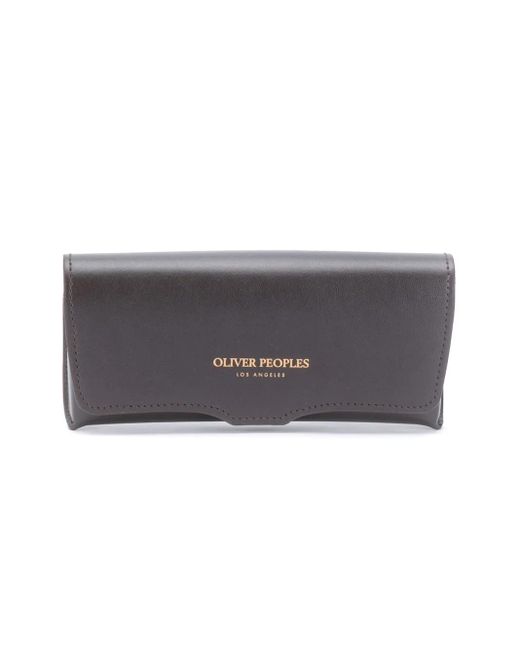 Oliver Peoples Brown Tortoiseshell Round Frame Sunglasses