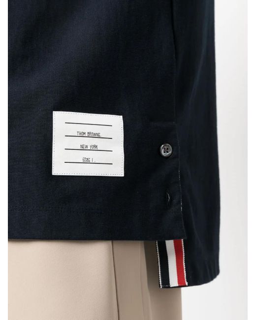 Thom Browne Blue Rwb Stripe Cotton T-Shirt for men