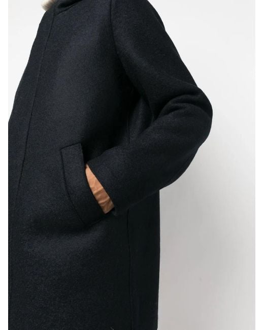 Harris Wharf London Filzmantel Mit Kapuze in Blue für Herren