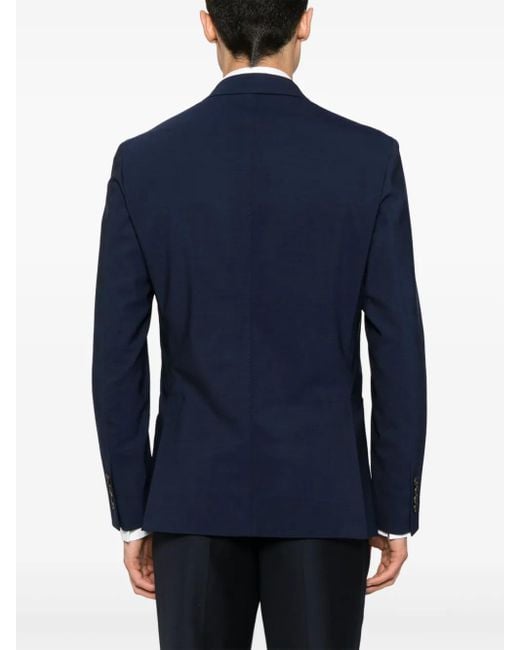 Eleventy Blue Double-Breasted Blazer for men