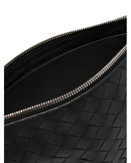 Bottega Veneta Black Intrecciato Leather Pouch for men