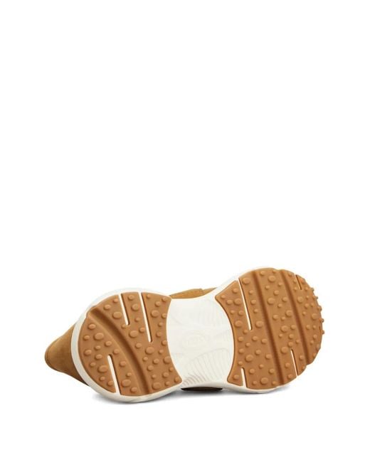 Tod's Brown Buckle-Detail Sneakers