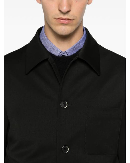 Barena Black Surchemise Visal Boutonnée for men