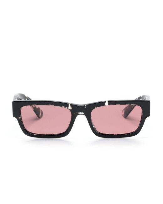 Prada Pink Tortoiseshell Rectangle-frame Sunglasses