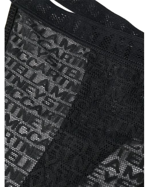 Stella McCartney Gray Logo-Print String Thong