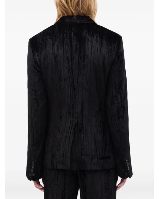 Ann Demeulemeester Black Lucius Velvet Jacket for men