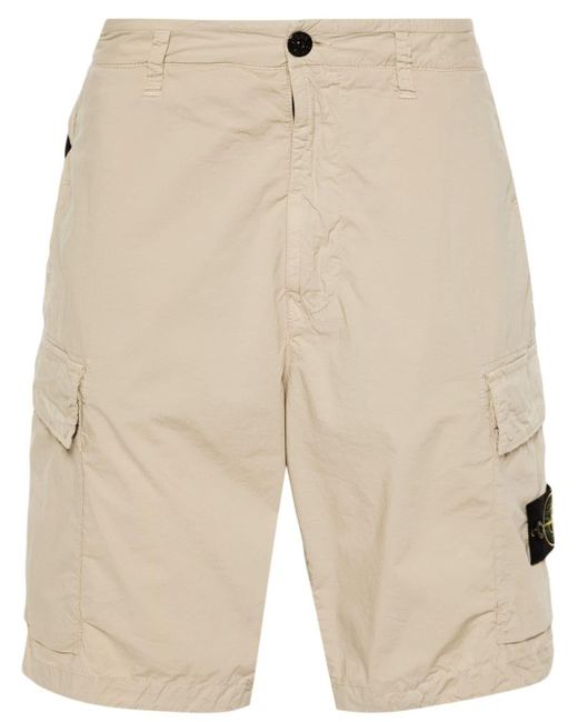 Stone Island Cargo-Shorts mit Kompass-Patch in Natural für Herren