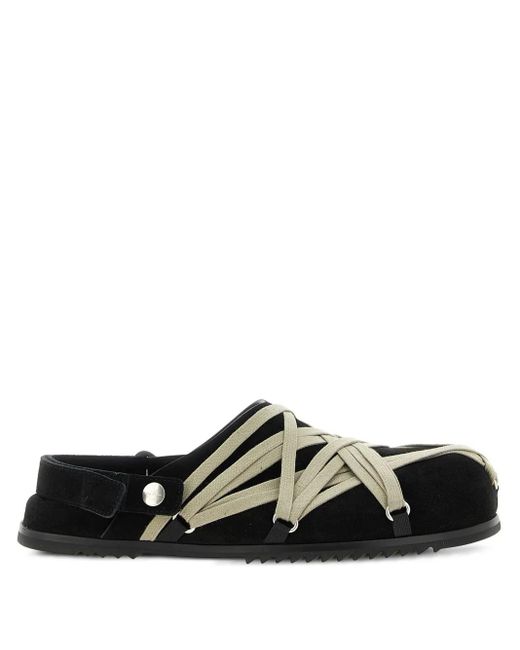 Rick Owens Megalace Mules aus Kalbsleder in Black für Herren