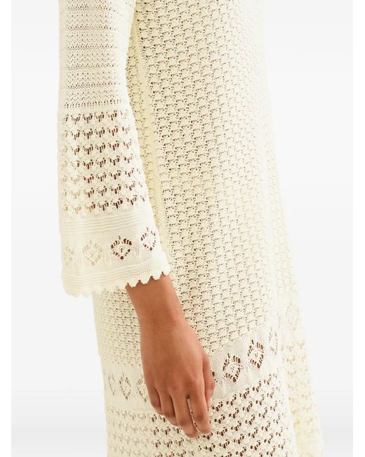 Eres White Divina Crochet V-Neck Mini Dress