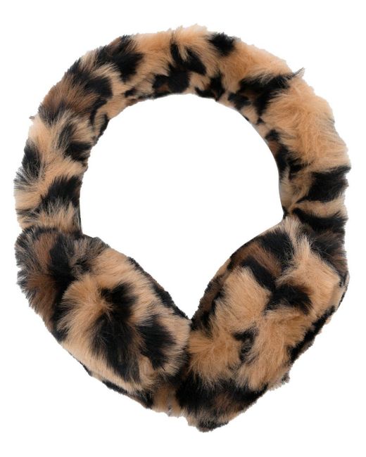UGG Leopardprint Ear Muffs in Natural Lyst