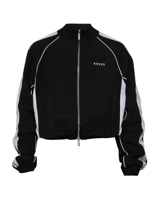 Rhude Black Ramona Piping Sports Jacket for men