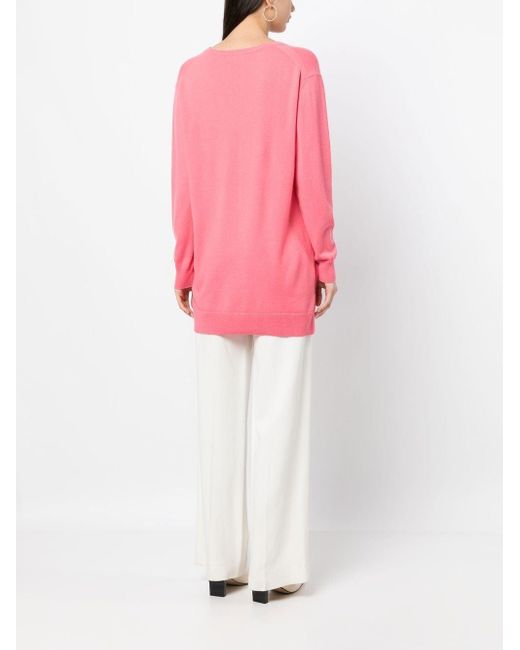 Jersey con cuello en V de N.Peal Cashmere de color Rosa | Lyst
