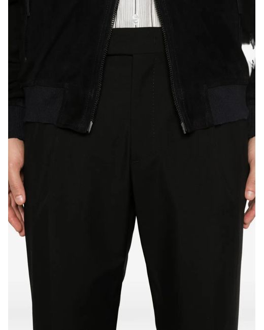 Grayed Black Albert Pleated Trousers for men