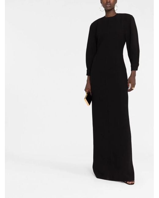 Saint Laurent Black Open-Back Maxi Dress