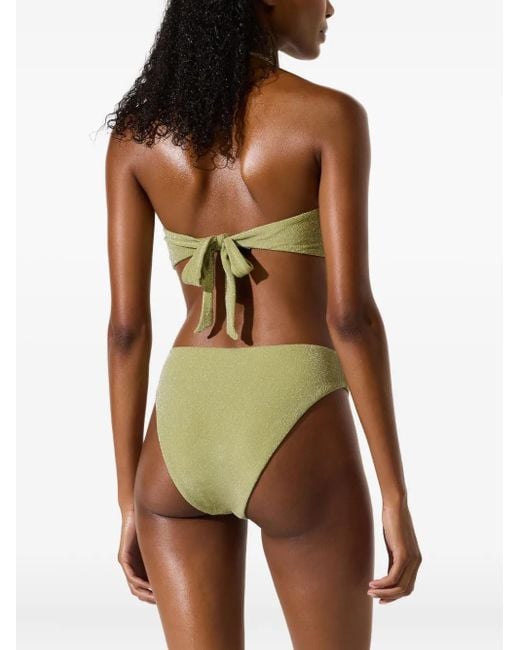 Top De Bikini Con Placa Del Logo Karl Lagerfeld de color Green