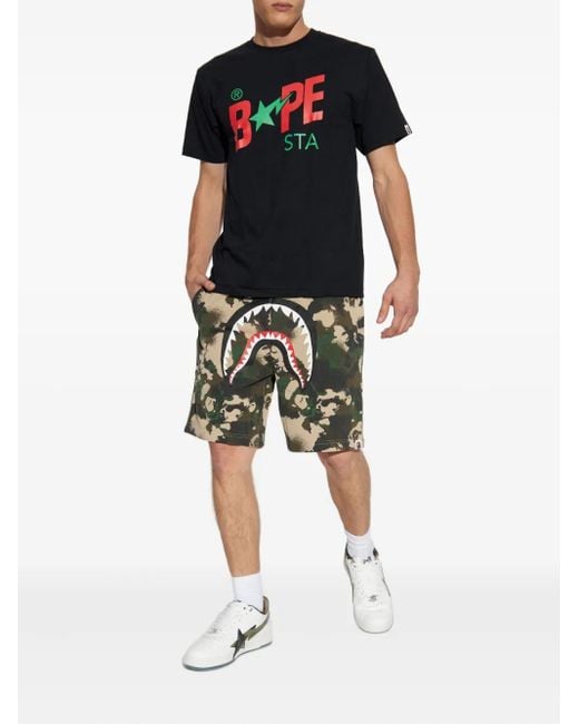 A Bathing Ape Black Bape Sta T-Shirt for men