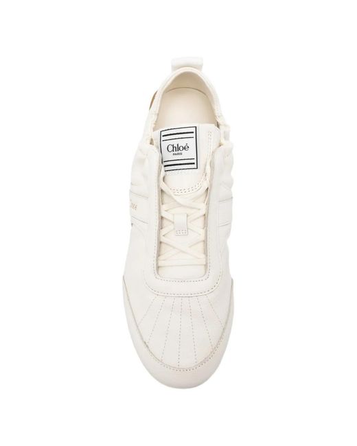 Chloé White Chloé Neutrals Trainers