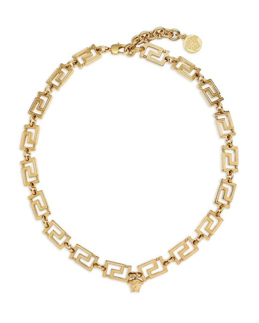 Collar Medusa Greca Versace de color Metallic