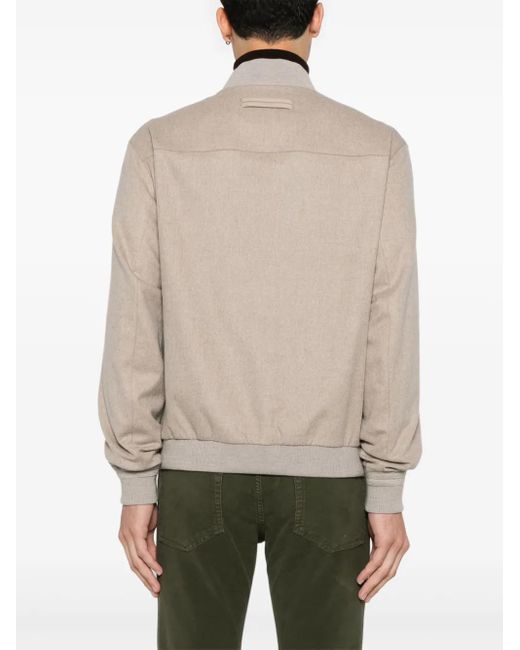 メンズ Zegna Oasi カシミア ボンバージャケット Natural