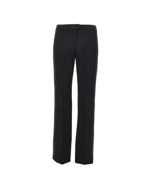 ANDAMANE Black Tailored Straight-Leg Trousers