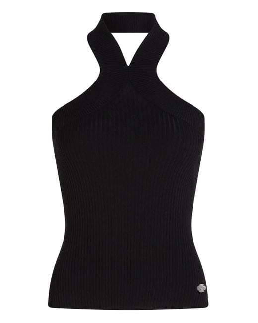 Karl Lagerfeld リブ トップ Black