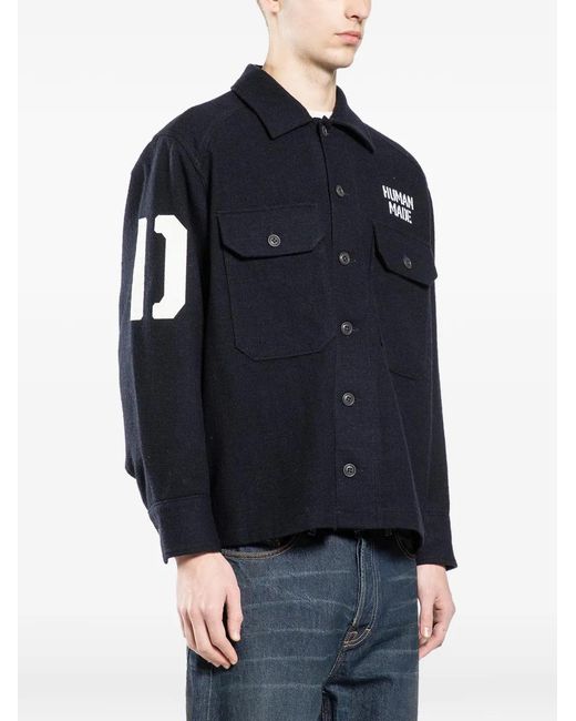 Human Made Military Shirt in het Blue voor heren