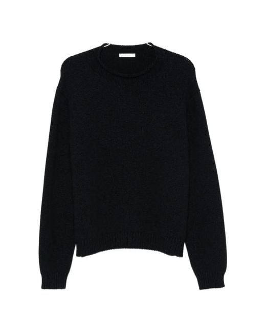 The Row Black Markhim Ribbed-Knit Crew-Neck Sweater for men