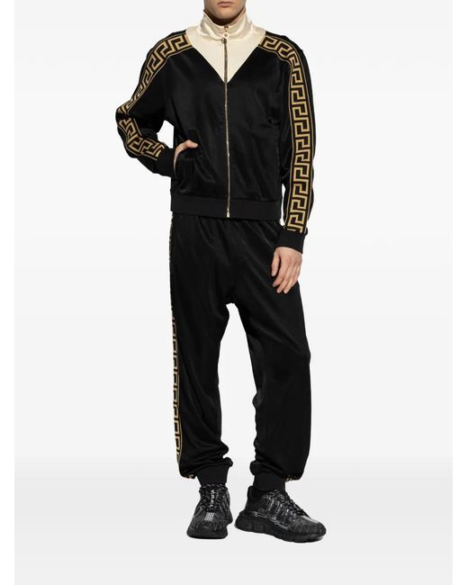 Versace Black Sweatpants With Cuffs for men