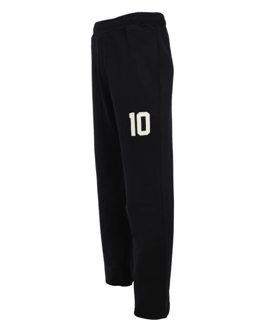 Barrow Black Number-Print Track Pants