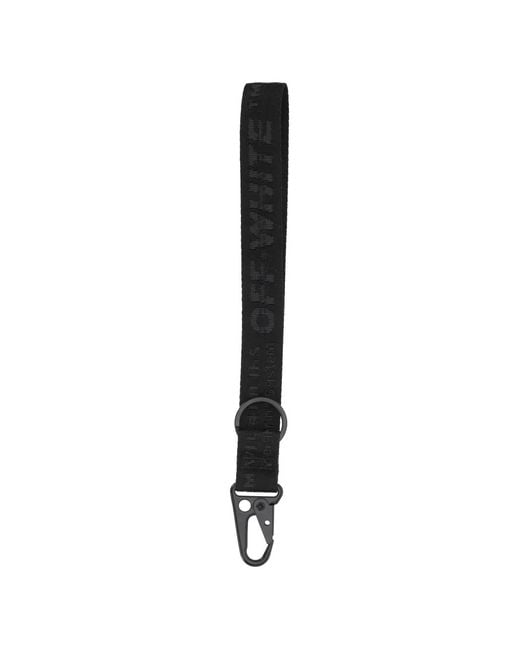 Off-White c/o Virgil Abloh Black Logo-Jacquard Keychain for men