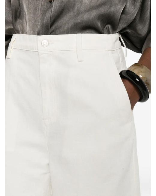 Seven7 White Jean Ample À Boutonnière