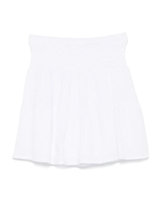DKNY スモッキング ミニスカート White