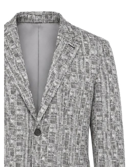 Corneliani Gray Identity Notch-Lapel Jacket for men