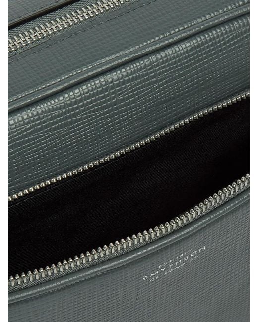 Smythson Black Double-Zip Shoulder Bag