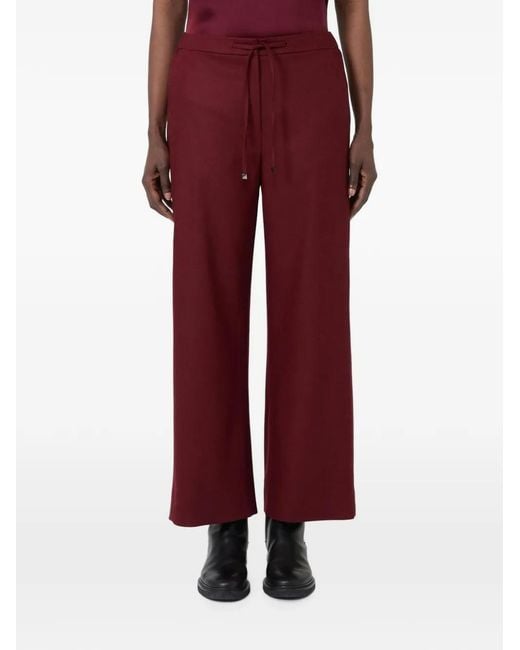 Max Mara Red Drawstring Trousers