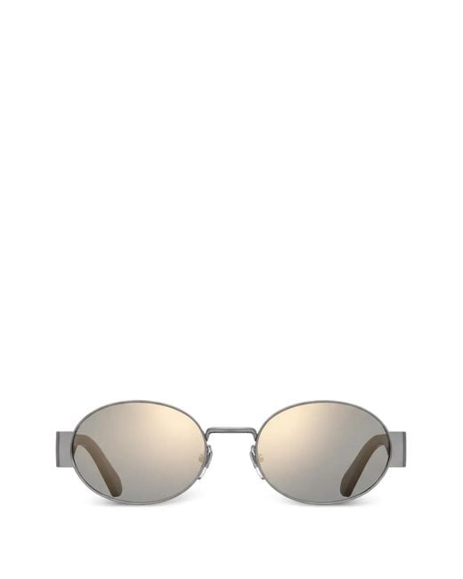 Moschino White Oval-Frame Sunglasses