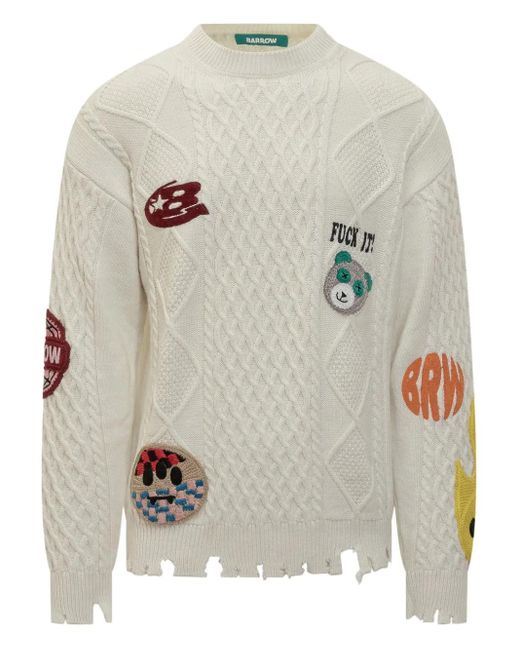 Pull À Effet Usé Barrow en coloris Gray