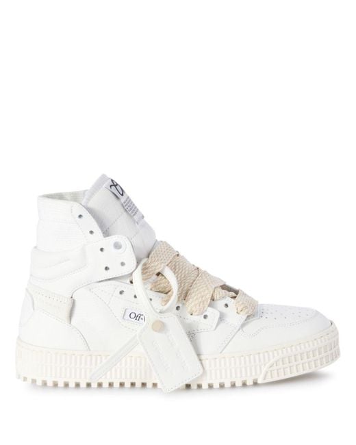 Off-White c/o Virgil Abloh Natural Off- 3.0 Off-Court Leather Sneakers