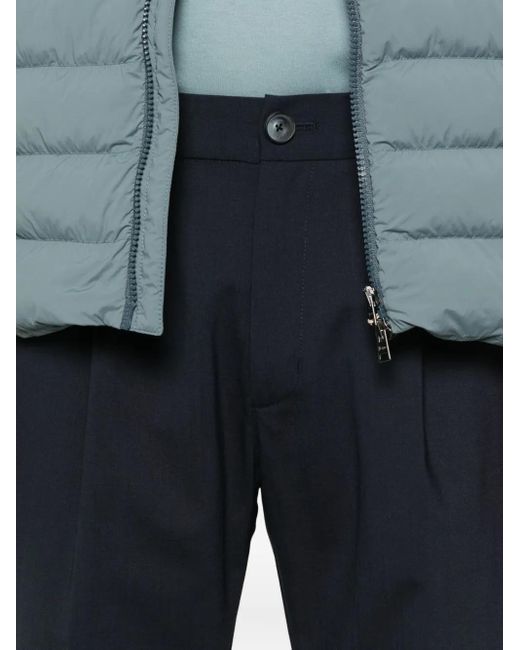 Pantaloni Con Pieghe Frontali di Herno in Blue da Uomo