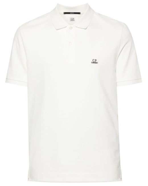 C P Company Poloshirt Met Logo-applicatie in het White voor heren