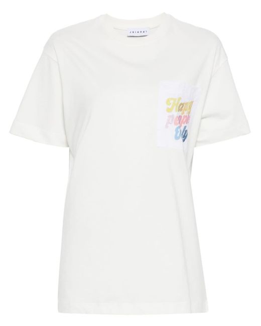 Joshua Sanders T-shirt Met Tekst in het White