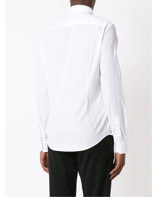 ARMANI EXCHANGE White Long-Sleeve Cotton Shirt for men