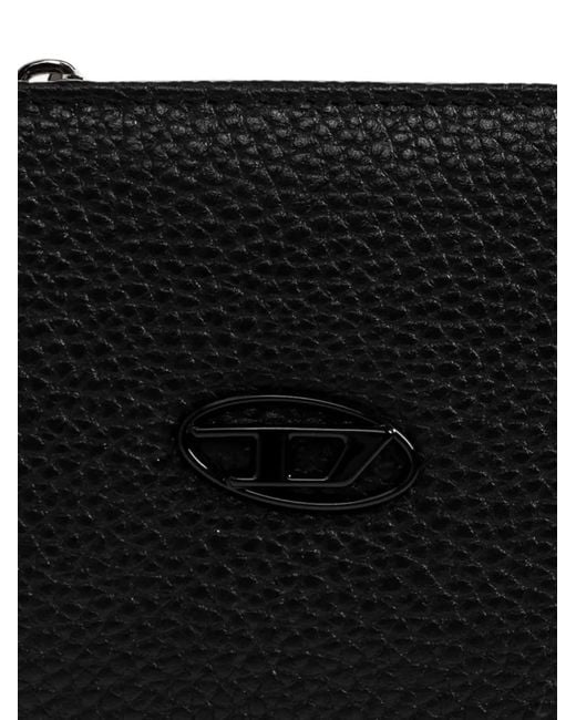 DIESEL Black Hissu-Evo Logo-Plaque Bi-Fold Wallet for men
