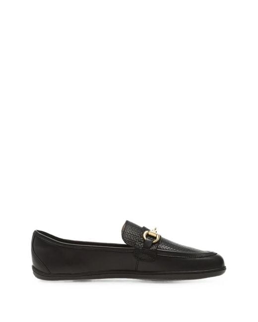 Be Lenka Black Divella Horsebit Woven-Panel Sneakers
