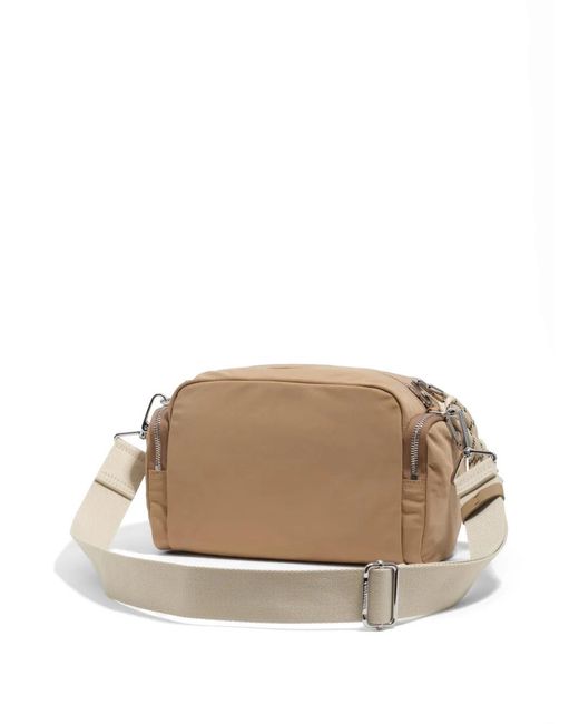 Bimba Y Lola Natural Medium Zip Rope Detail Cross Body Bag