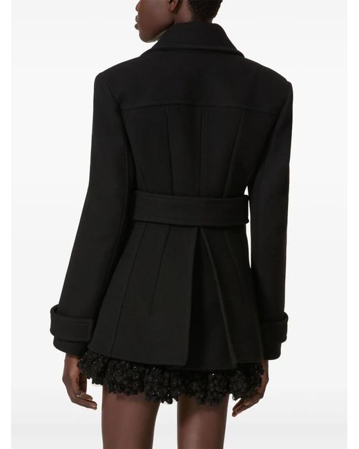 Valentino Garavani Black Compact Pea Coat