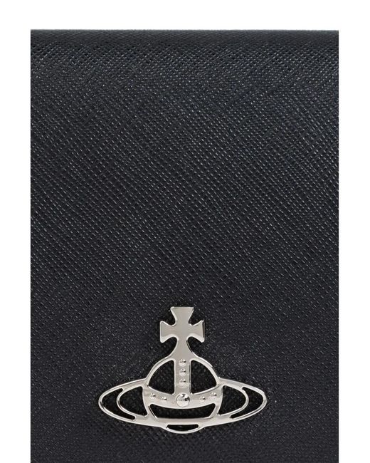 Vivienne Westwood Black Orb-Plaque Bifold Wallet